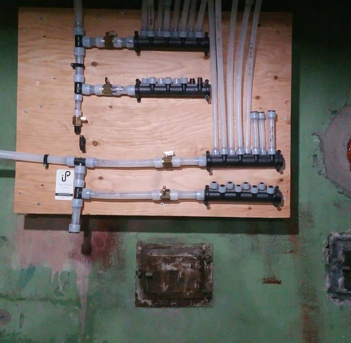 New PEX plumbing manifold installed by Integrity Plumbing