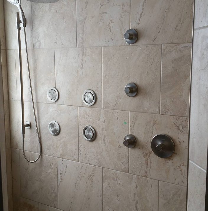 Shower valves and body jets installed by Integrity Plumbing